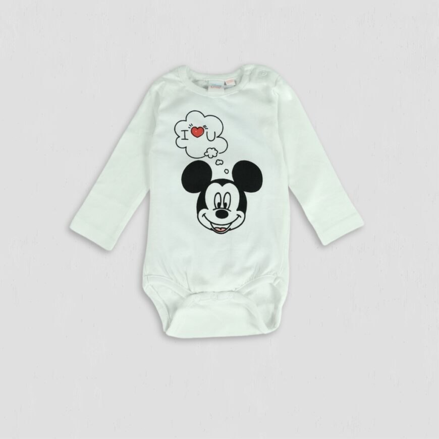 Body baieti Mickey I Love U original bumbac