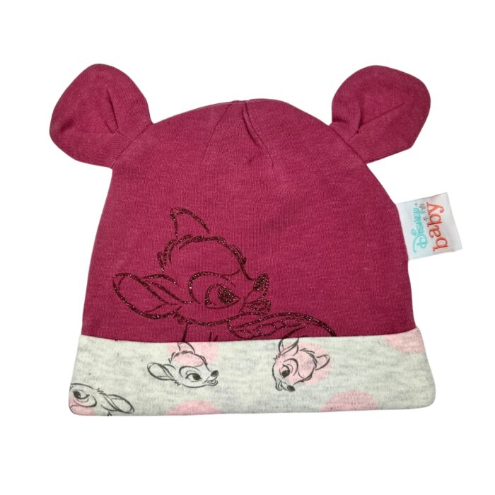 Caciula fete Bambi visiniu original Disney