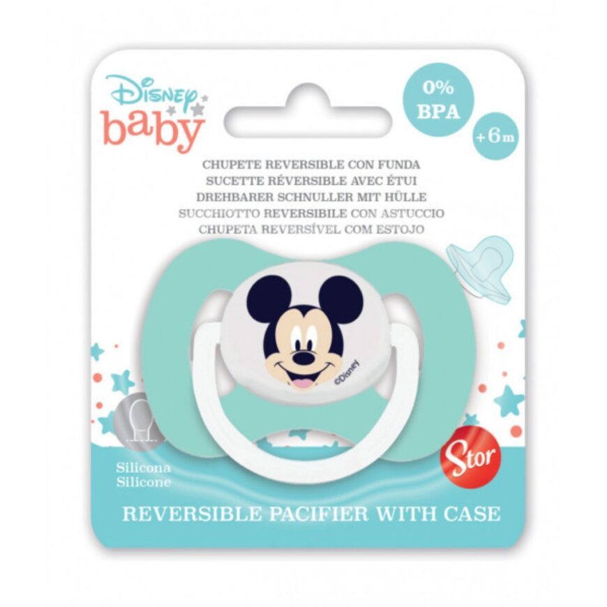 Suzeta reversibila Mickey Mouse cu husa original