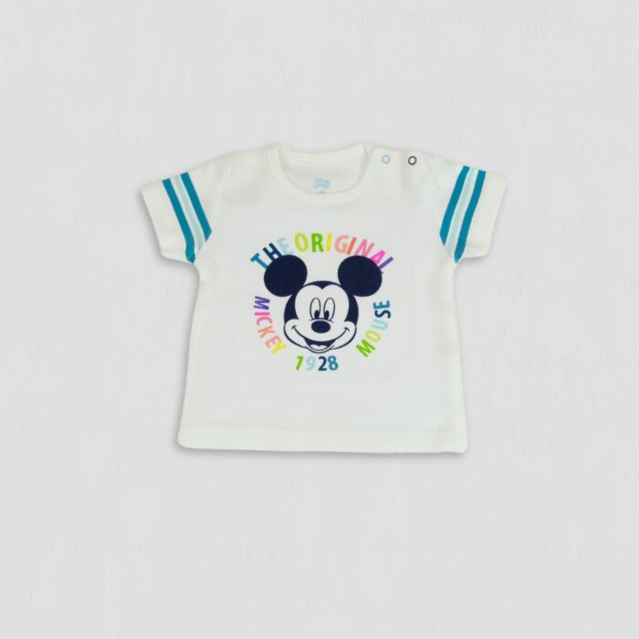 Tricou baieti Mickey Mouse 1928 alb original bumbac