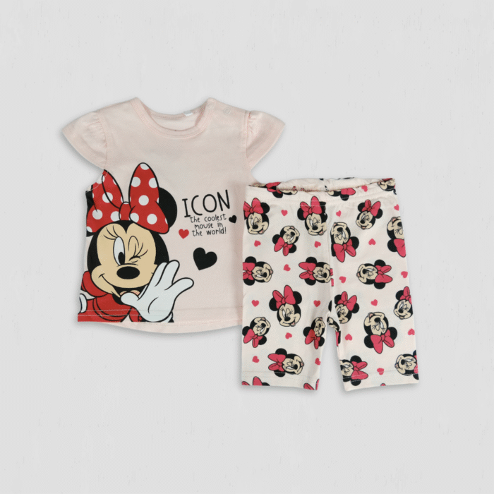 Set fete Minnie Icon roz deschis original bumbac