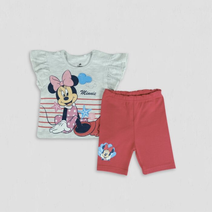 Set fete Minnie la Mare rosu original bumbac