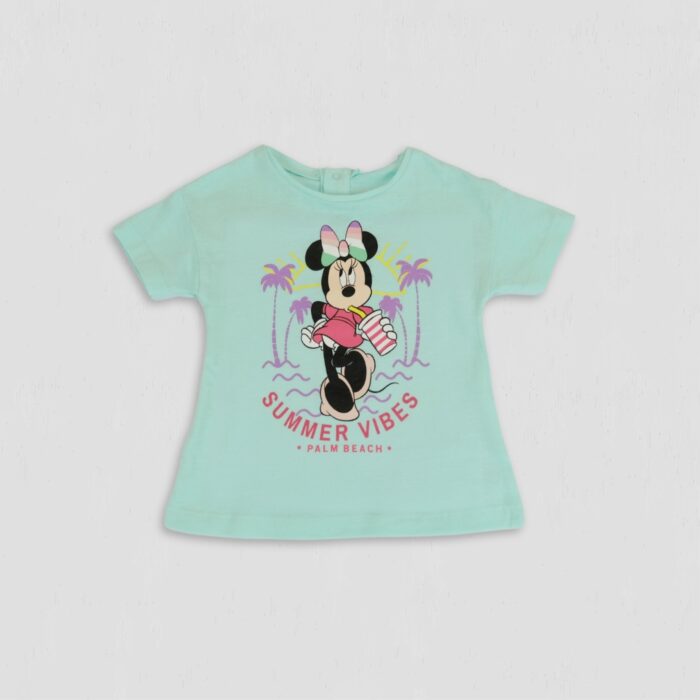 Tricou fete Minnie Summer Vibes bleu original Disney