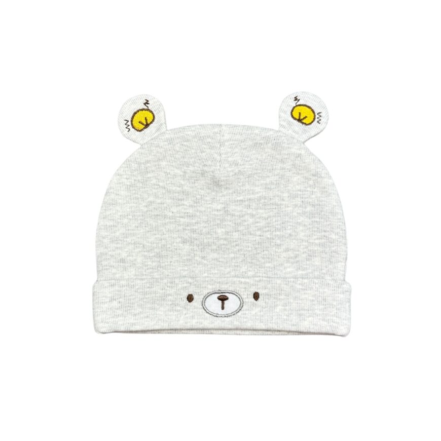 Caciula fete Baby Bear gri bumbac original